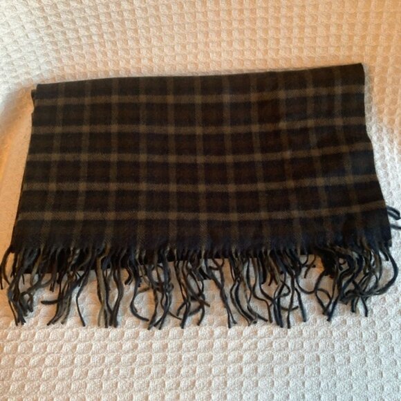 Mens Savile Row Plaid 100% Acrylic Scarf With Fringe - Picture 1 of 5